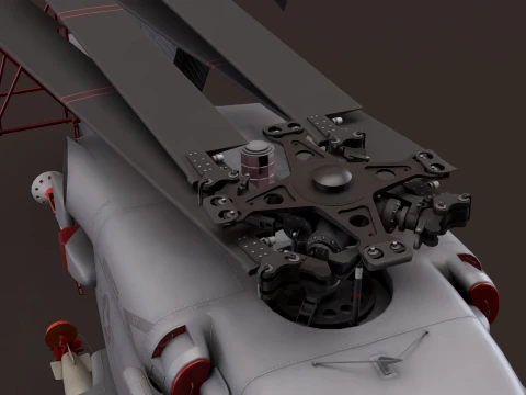 Helicopter MH-60R Sea Hawk Complex Animation --127-- 3D Model