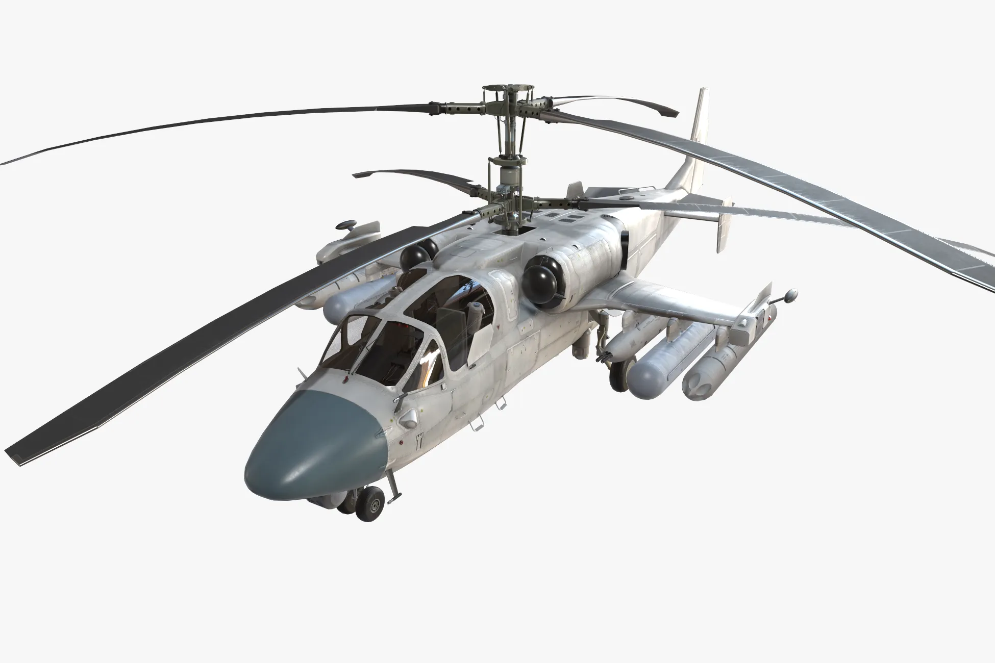 Helicopter Kamov Ka-52 Alligator Blank --279-- 3D Model .c4d .max .obj .3ds .fbx .stl .blend 