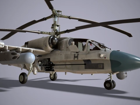 Helicopter Kamov Ka-52 Alligator Blank --279-- 3D Model