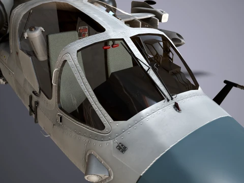 Helicopter Kamov Ka-52 Alligator Blank --279-- 3D Model