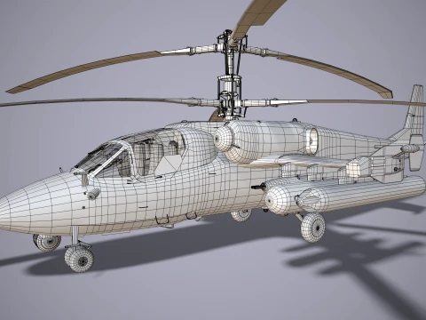 Helicopter Kamov Ka-52 Alligator Blank --279-- 3D Model