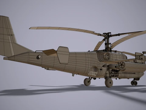 Helicopter Kamov Ka-52 Alligator Blank --279-- 3D Model