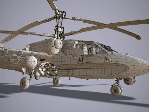 Helicopter Kamov Ka-52 Alligator Blank --279-- 3D Model