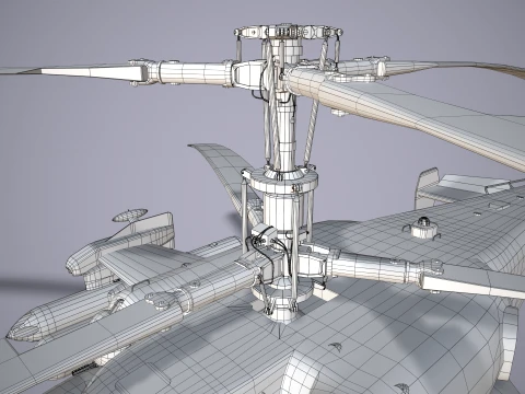 Helicopter Kamov Ka-52 Alligator Blank --279-- 3D Model