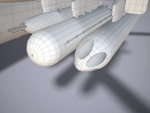 Helicopter Kamov Ka-52 Alligator Blank --279-- 3D Model