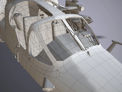 Helicopter Kamov Ka-52 Alligator Blank --279-- 3D Model