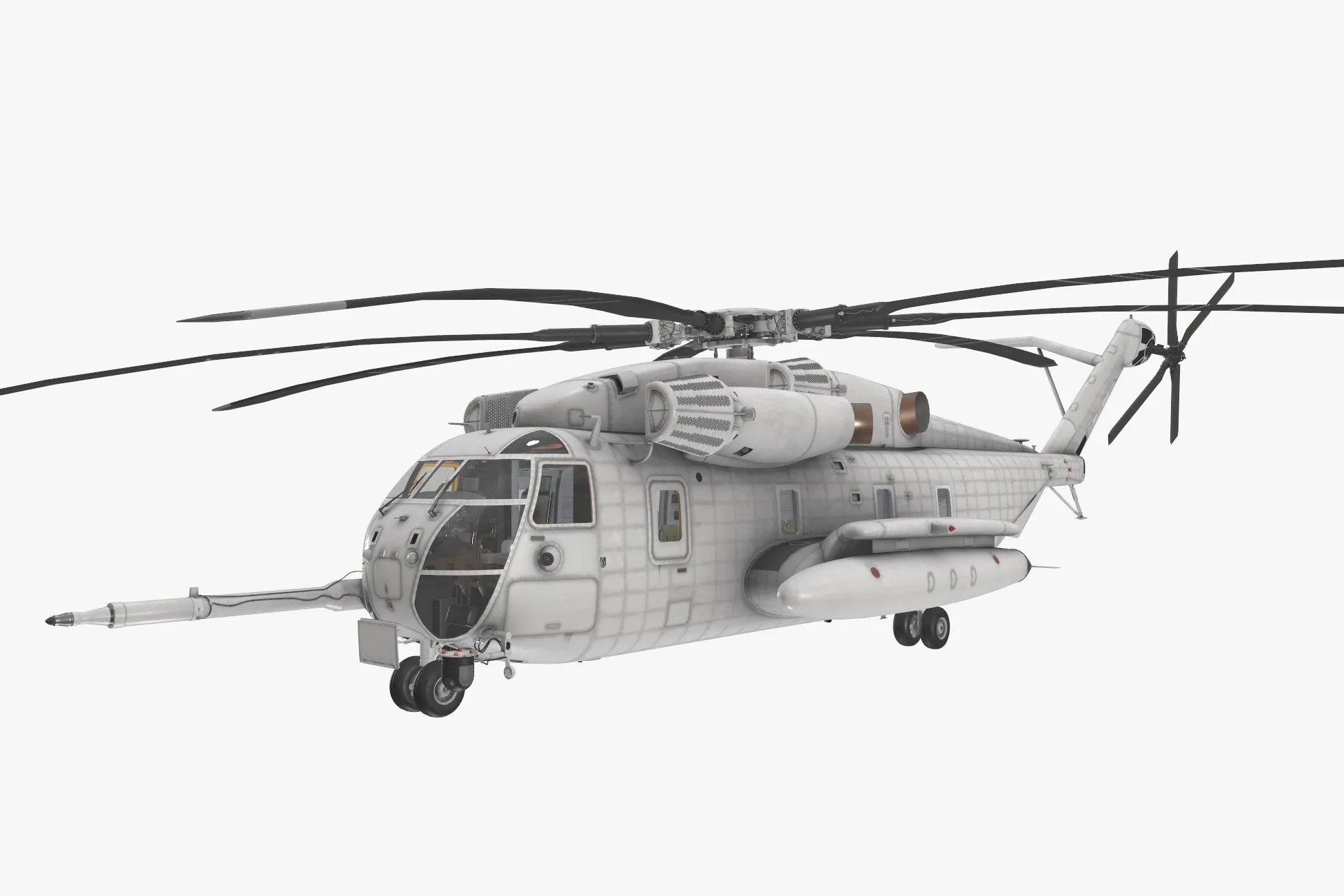 CH-53E Super Stallion Blank Livery Static --255-- 3D Model .c4d .max .obj .3ds .fbx .stl .blend