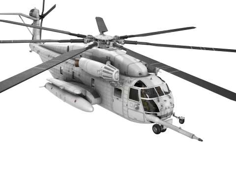 CH-53E Super Stallion Blank Livery Basic Animation --255-- 3D Model