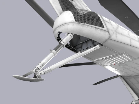 CH-53E Super Stallion Blank Livery Complex Animation --255-- 3D Model