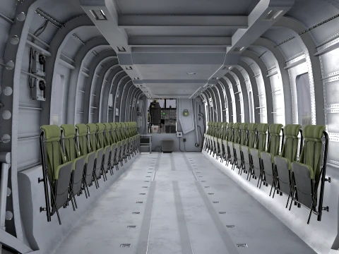 CH-53E Super Stallion Blank Livery Complex Animation --255-- 3D Model