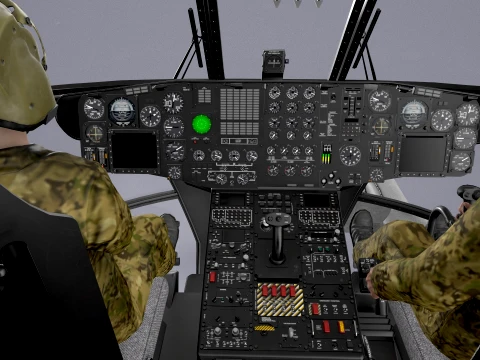 CH-53E Super Stallion Blank Livery Complex Animation --255-- 3D Model
