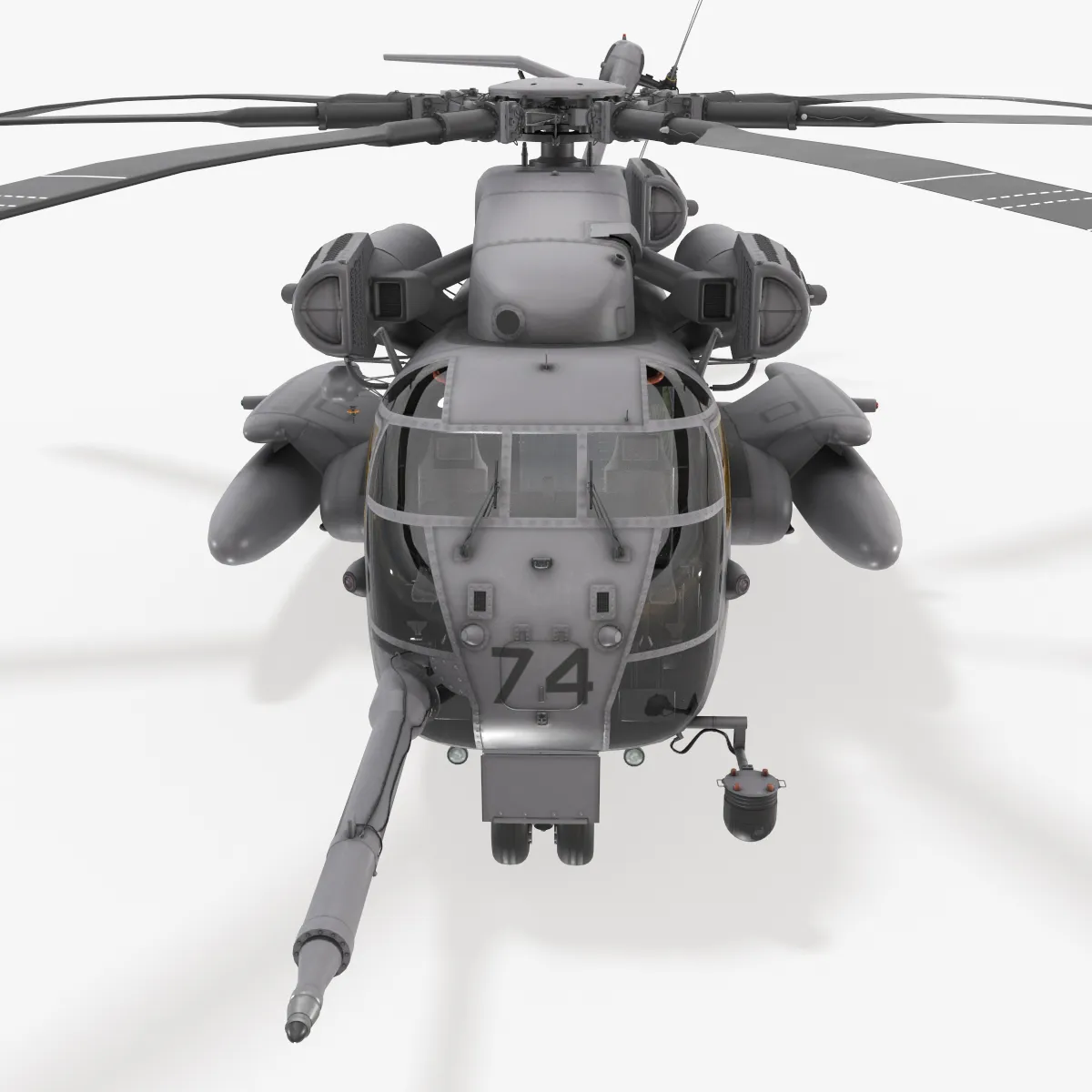CH-53E Super Stallion US Marines Satatic --256-- 3D Model .c4d .max .obj .3ds .fbx .stl .blend 