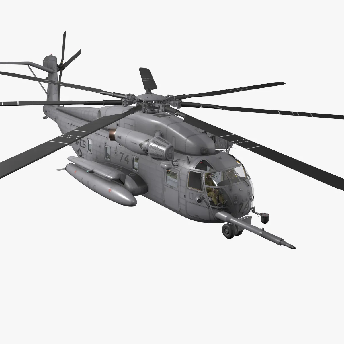 CH-53E Super Stallion US Marines Basic Animation --256-- 3D Model .c4d .max .obj .3ds .fbx .stl .blend 