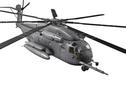 CH-53E Super Stallion US Marines Basic Animation --256-- 3D Model
