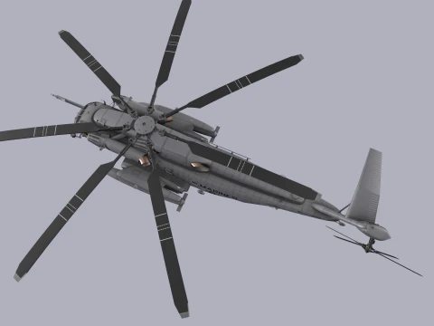 CH-53E Super Stallion US Marines Basic Animation --256-- 3D Model