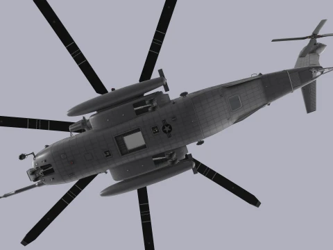 CH-53E Super Stallion US Marines Basic Animation --256-- 3D Model