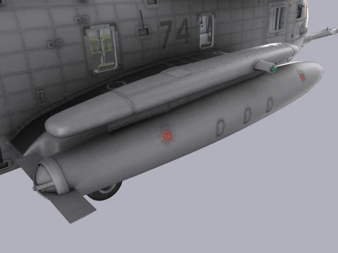 CH-53E Super Stallion US Marines Basic Animation --256-- 3D Model