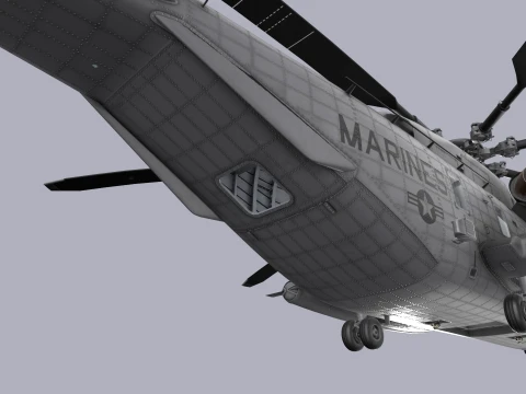 CH-53E Super Stallion US Marines Basic Animation --256-- 3D Model