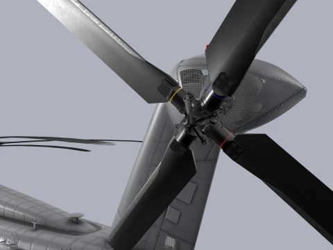 CH-53E Super Stallion US Marines Basic Animation --256-- 3D Model