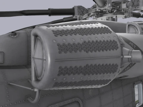 CH-53E Super Stallion US Marines Basic Animation --256-- 3D Model