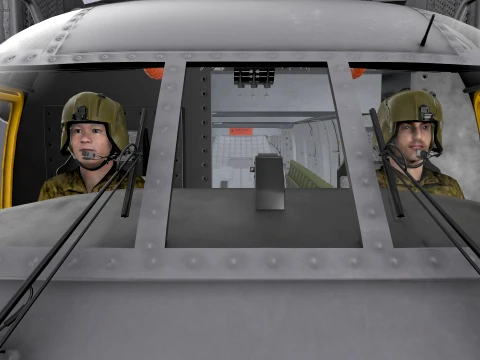 CH-53E Super Stallion US Marines Basic Animation --256-- 3D Model