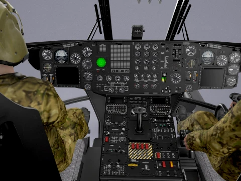 CH-53E Super Stallion US Marines Basic Animation --256-- 3D Model