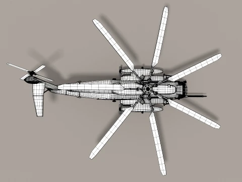 CH-53E Super Stallion US Marines Basic Animation --256-- 3D Model