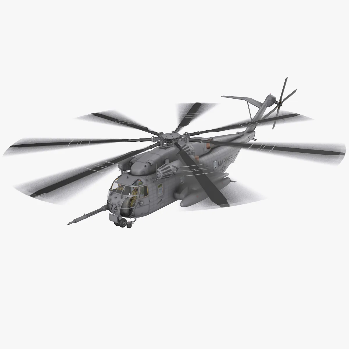 CH-53E Super Stallion US Marines Complex Animation --256-- 3D Model .c4d .max .obj .3ds .fbx .stl .blend 