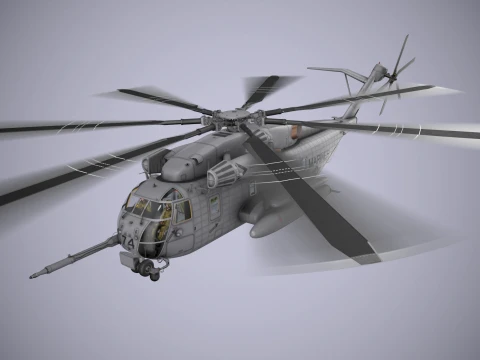 CH-53E Super Stallion US Marines Complex Animation --256-- 3D Model