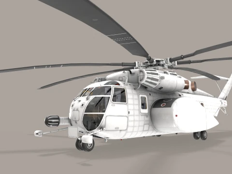 MH-53E Sea Dragon Blank Livery Static --257-- 3D Model
