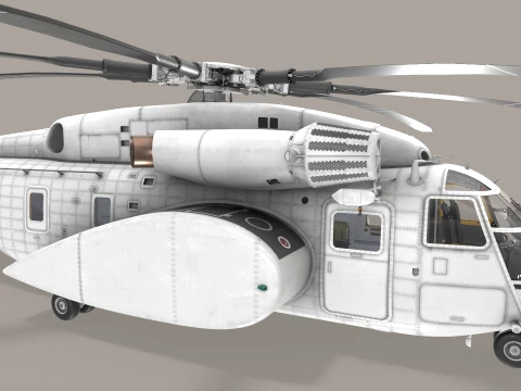 MH-53E Sea Dragon Blank Livery Static --257-- 3D Model