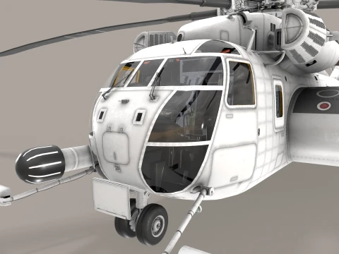 MH-53E Sea Dragon Blank Livery Static --257-- 3D Model