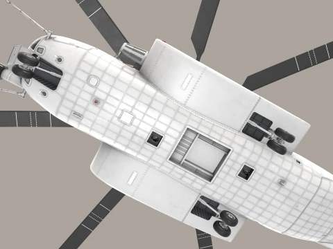 MH-53E Sea Dragon Blank Livery Static --257-- 3D Model