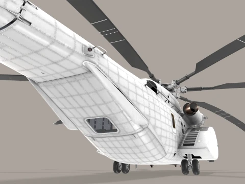 MH-53E Sea Dragon Blank Livery Static --257-- 3D Model