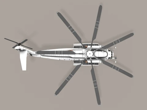 MH-53E Sea Dragon Blank Livery Static --257-- 3D Model