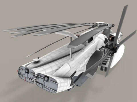 MH-53E Sea Dragon Blank Livery Static --257-- 3D Model