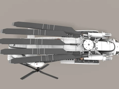 MH-53E Sea Dragon Blank Livery Static --257-- 3D Model