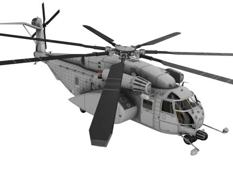 MH-53E Zeedraak blanco basisanimatie --257-- 3D Model