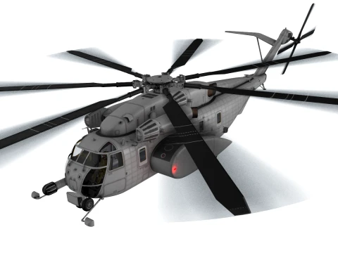MH-53E Sea Dragon Blank Livery Complexe animatie --257-- 3D Model
