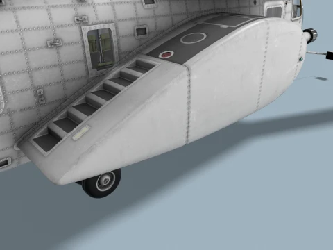 MH-53E Sea Dragon Blank Livery Complex Animation --257-- 3D Model