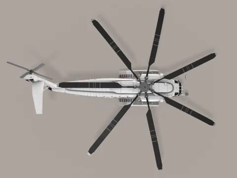 MH-53E Sea Dragon JMSDF Static --258-- 3D Model