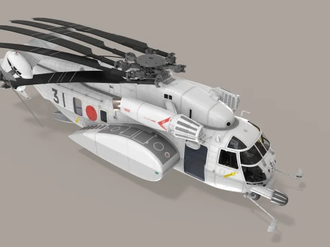 MH-53E Sea Dragon JMSDF Static --258-- 3D Model