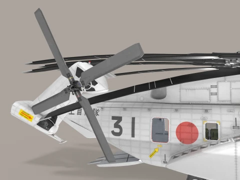 MH-53E Sea Dragon JMSDF Static --258-- 3D Model