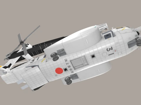 MH-53E Sea Dragon JMSDF Static --258-- 3D Model