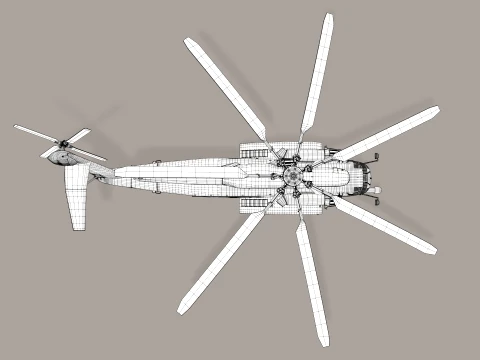MH-53E Sea Dragon JMSDF Static --258-- 3D Model