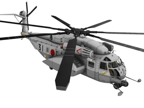 MH-53E Sea Dragon JMSDF Basisanimatie --258-- 3D Model