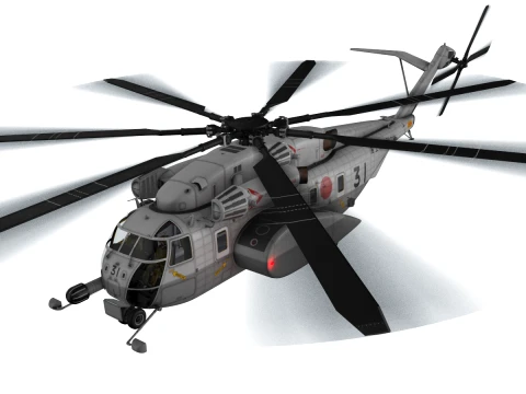 MH-53E Sea Dragon JMSDF complexe animatie --258-- 3D Model