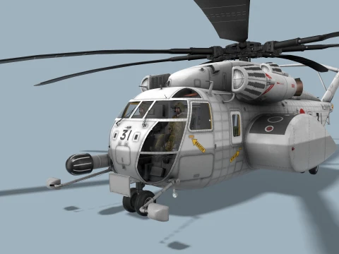 MH-53E Sea Dragon JMSDF Complex Animation --258-- 3D Model