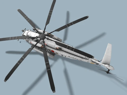 MH-53E Sea Dragon JMSDF Complex Animation --258-- 3D Model