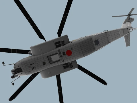 MH-53E Sea Dragon JMSDF Complex Animation --258-- 3D Model